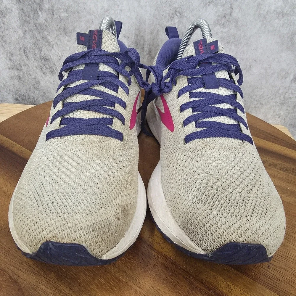 Brooks Revel‎ 5 Running Shoes Womens 9 B White Sneakers Trainers 1203611B193